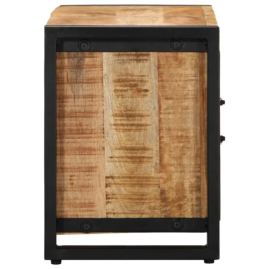 Meuble TV 80x30x40 cm bois massif de manguier brut - 4