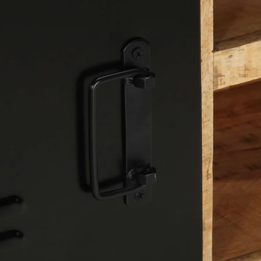 Meuble TV 80x30x40 cm bois massif de manguier brut - 7