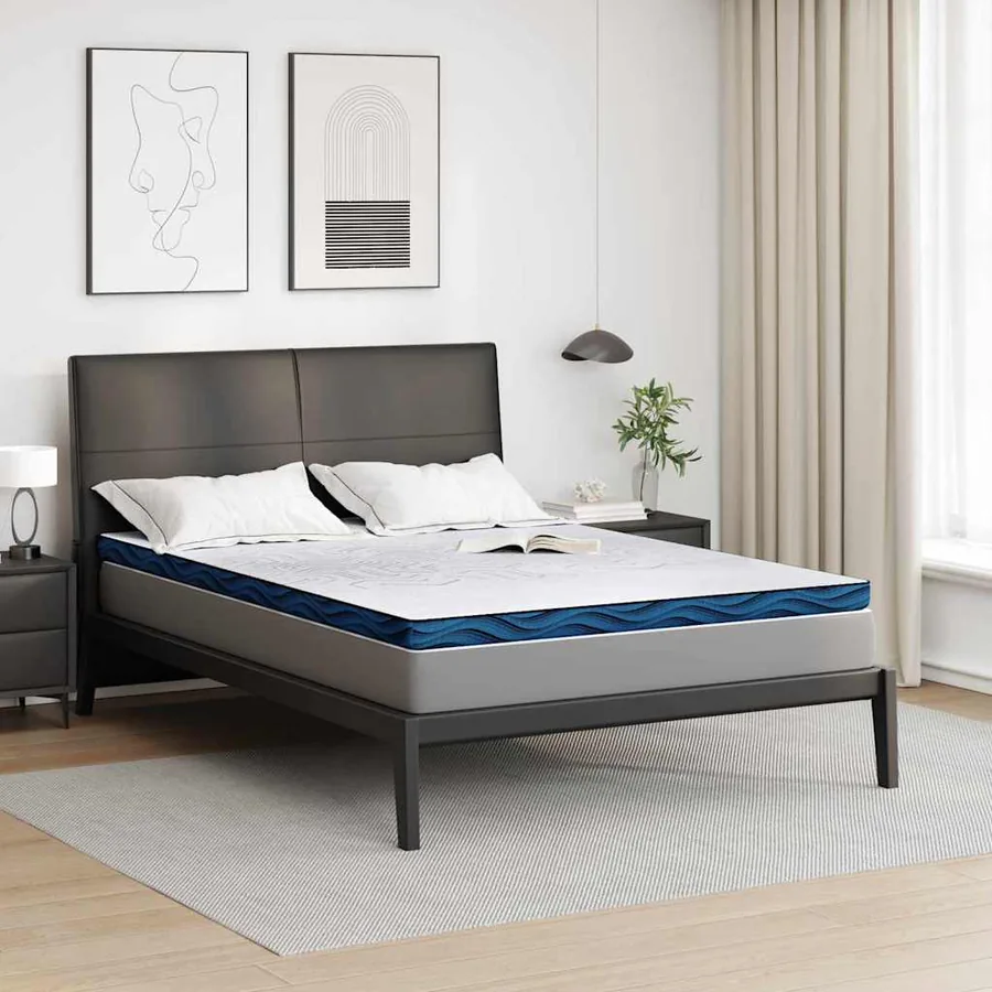 Surmatelas Blanc 140 x 200 cm Tissu jacquard