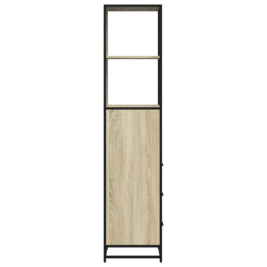 Armoire de salle de bain chêne sonoma 35x37,5x166 cm - 7