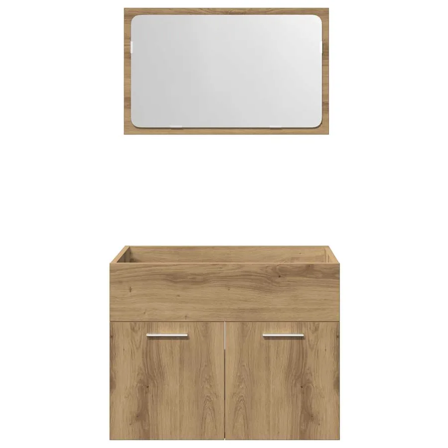 Ensemble de meubles salle de bain 2 pcs bois d'ingénierie - 6