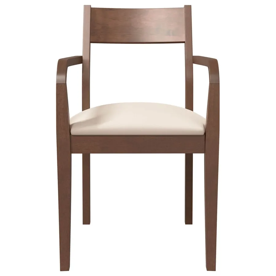 Chaises à manger coussins 2 pcs marron bois massif caoutchouc - 5