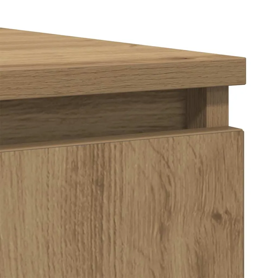 Buffet et tiroirs chêne artisanal 100,5x35x76cm bois ingénierie - 10