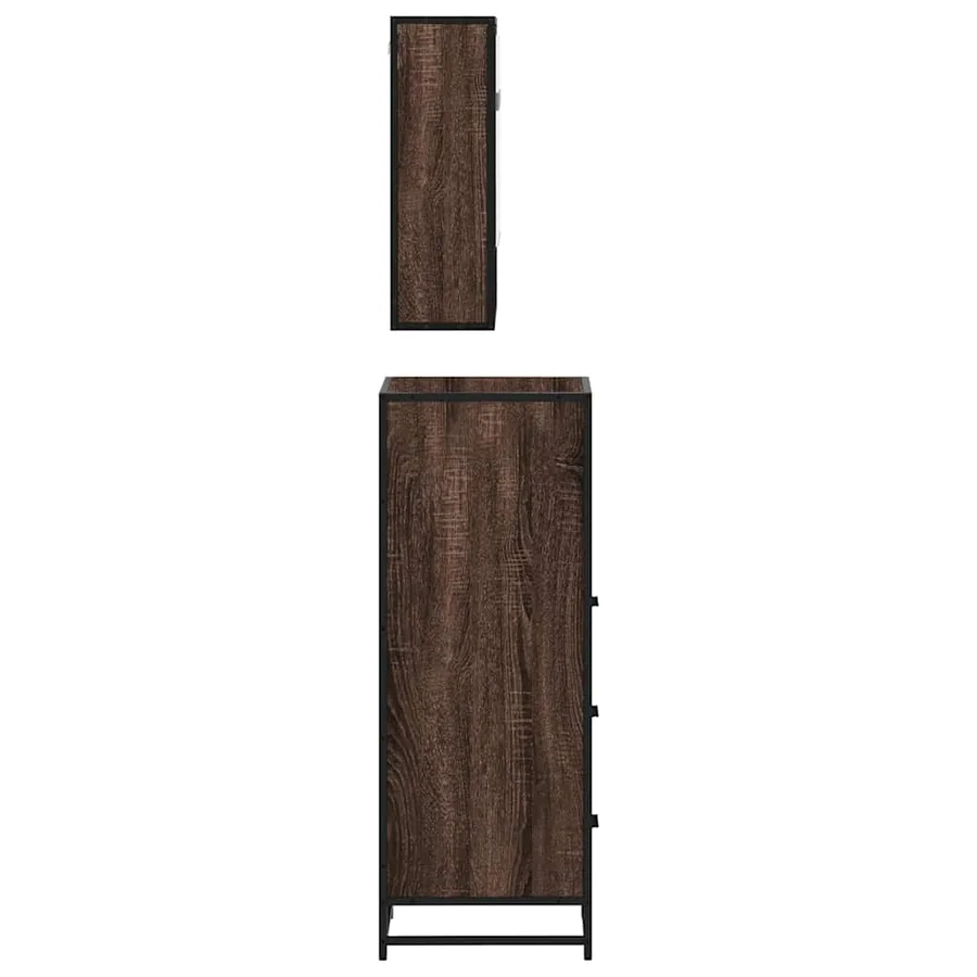 Ensemble de meubles de salle de bain 3 pcs Chêne marron - 6