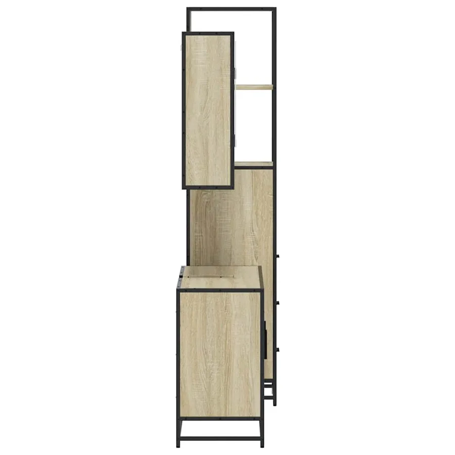Ensemble de meubles de salle de bain 3 pcs chêne sonoma - 6