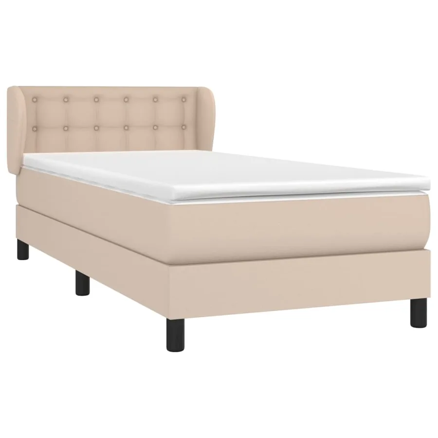 Sommier à lattes de lit avec matelas Cappuccino 100x200 cm - 3