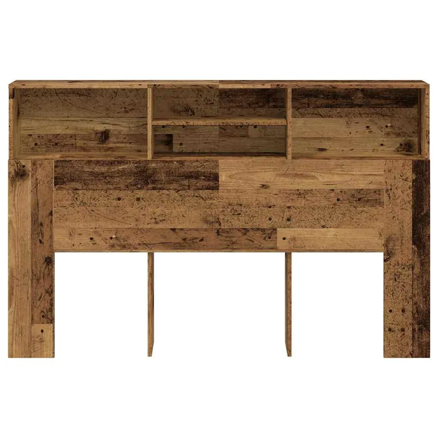 Armoire de tête de lit vieux bois 160x19x103,5 cm - 4