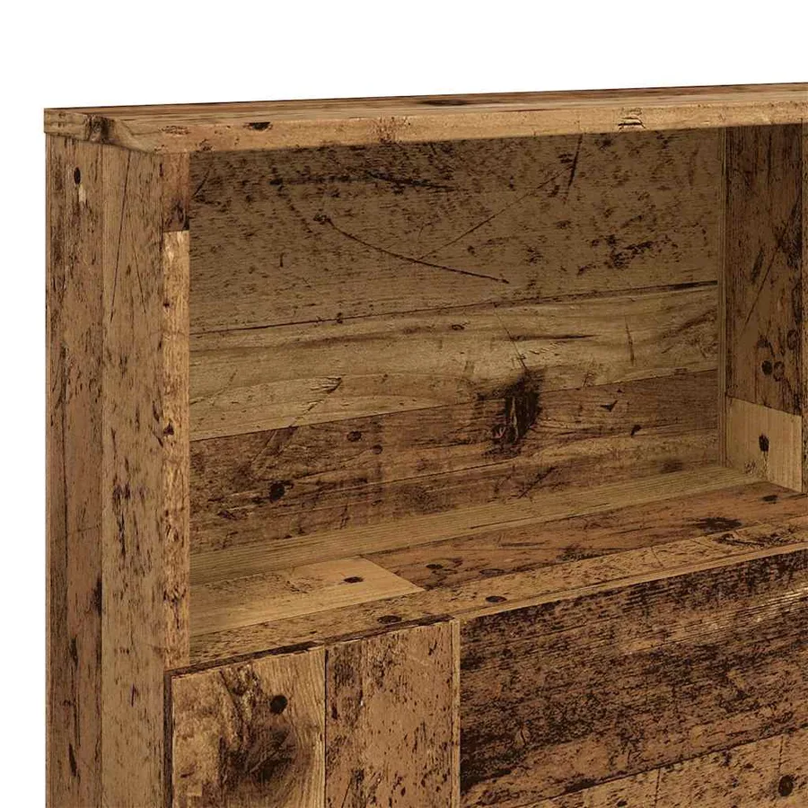 Armoire de tête de lit vieux bois 160x19x103,5 cm - 7