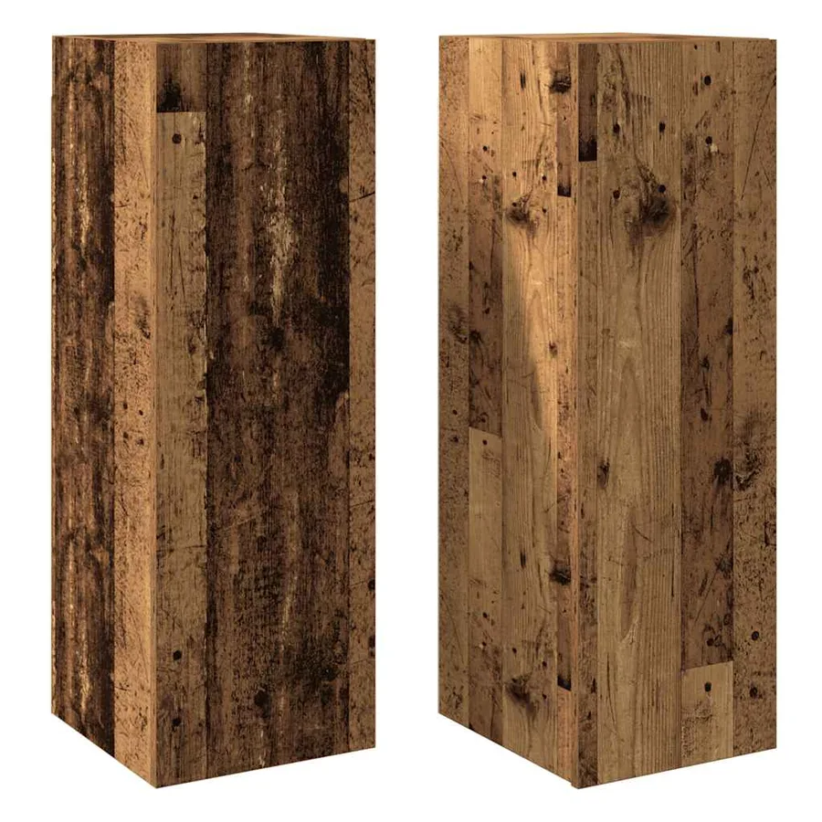 Meubles TV 2 pcs vieux bois 30,5x30x90 cm bois d'ingénierie - 2