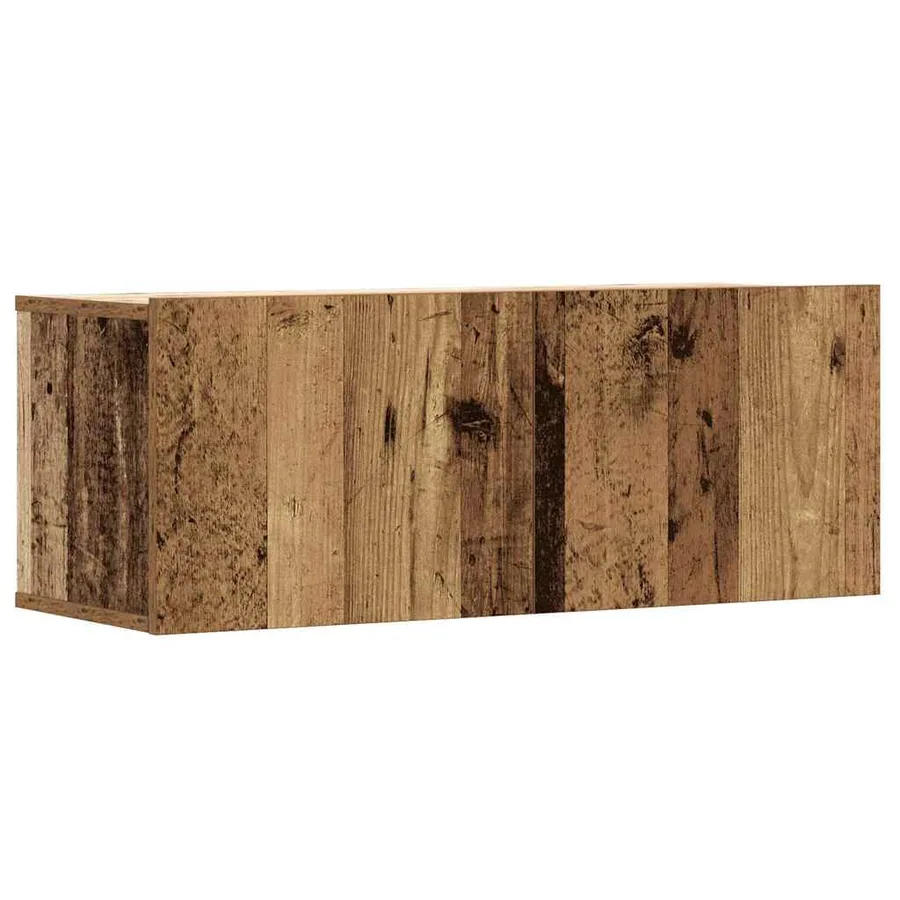 Ensemble de meuble TV mural 8 pcs vieux bois bois d'ingénierie - 4