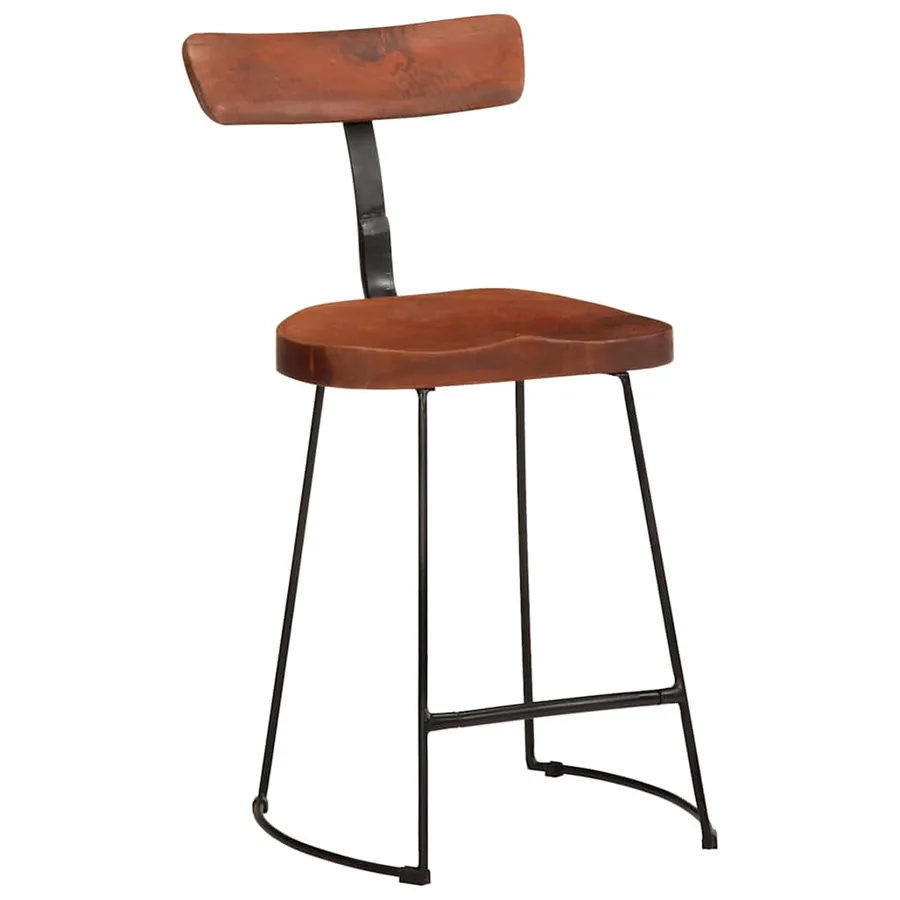Tabourets de bar lot de 2 49x43x79 cm bois de manguier massif - 10