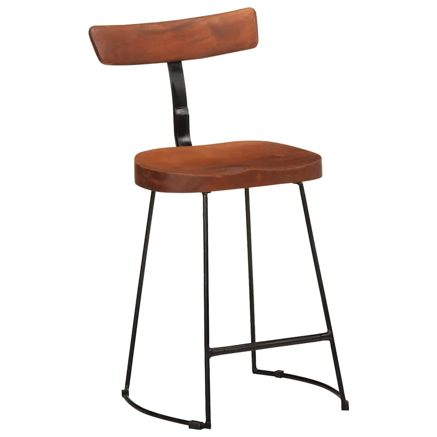 Tabourets de bar lot de 2 49x43x79 cm bois de manguier massif - 11