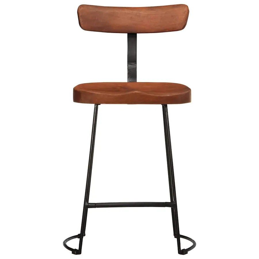 Tabourets de bar lot de 2 49x43x79 cm bois de manguier massif - 2