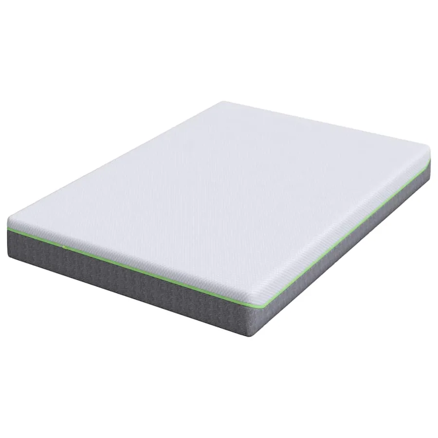 Matelas Blanc et Gris 140 x 190 cm Tissu jacquard - 5