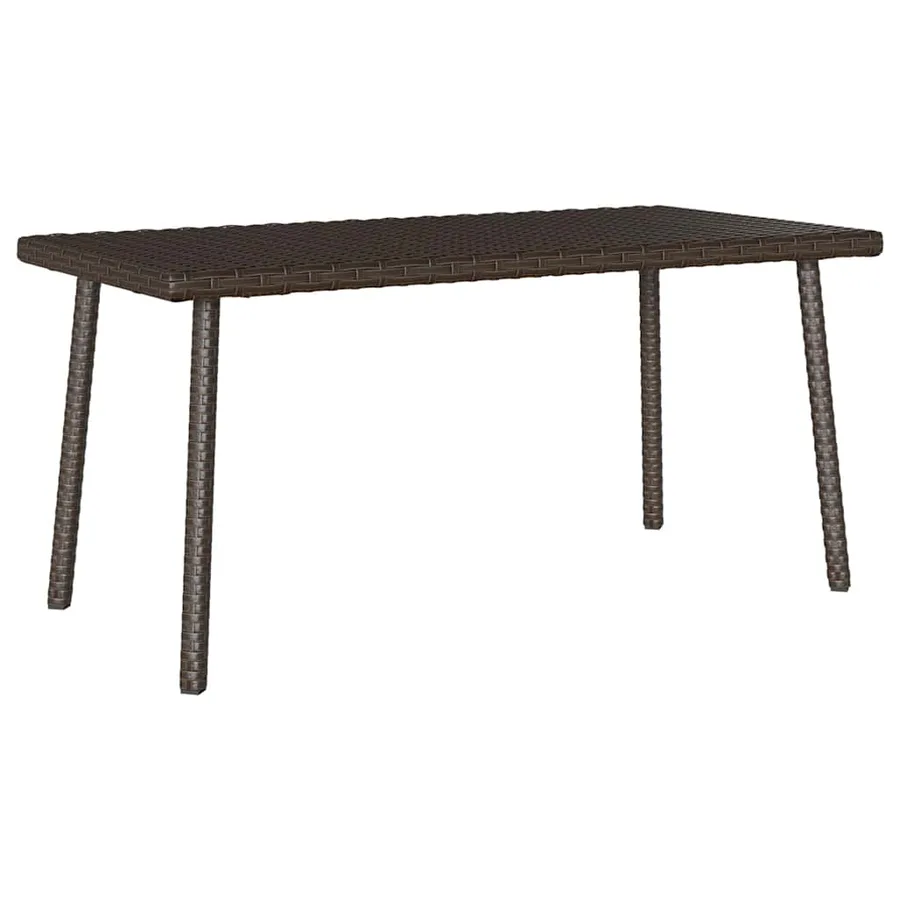 Table basse de jardin rectangulaire marron 40x40x37 cm rotin - 2