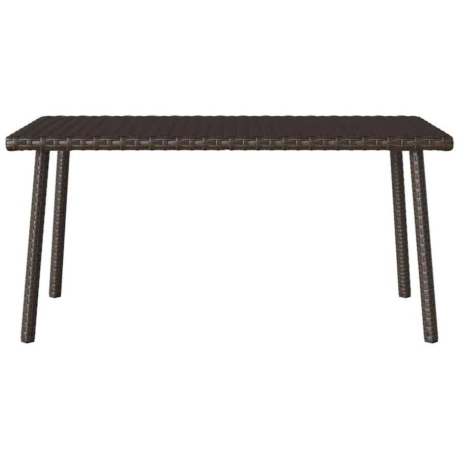 Table basse de jardin rectangulaire marron 40x40x37 cm rotin - 4