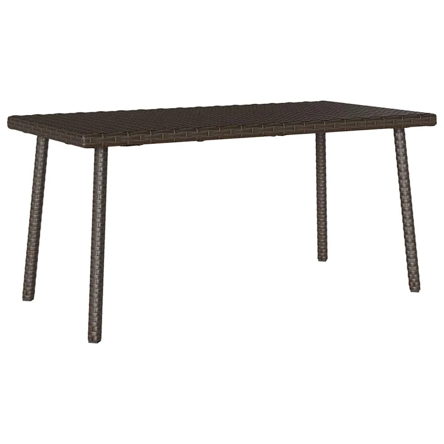 Table basse de jardin rectangulaire marron 40x40x37 cm rotin - 6