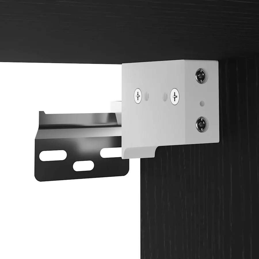 Ensemble meuble TV avec LED Chêne noir 30,5 x 30 x 102 cm - 10