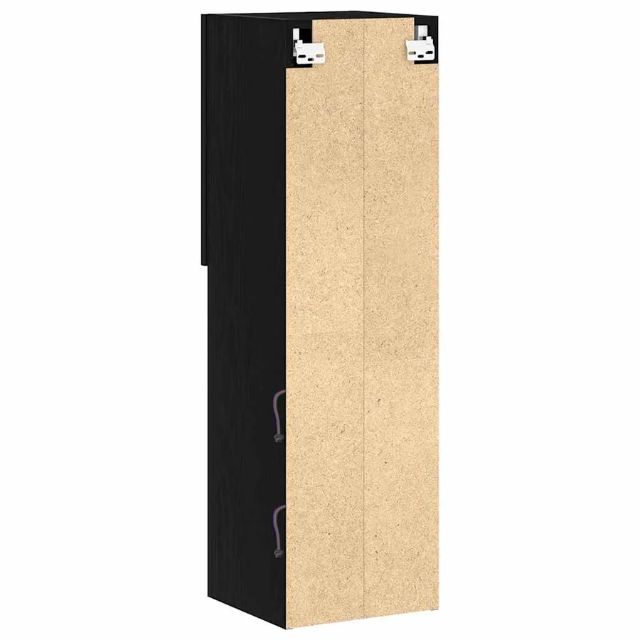 Ensemble meuble TV avec LED Chêne noir 30,5 x 30 x 102 cm - 7
