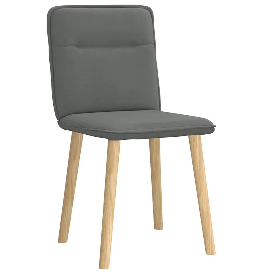 Chaises à manger lot de 2 gris foncé tissu - 3