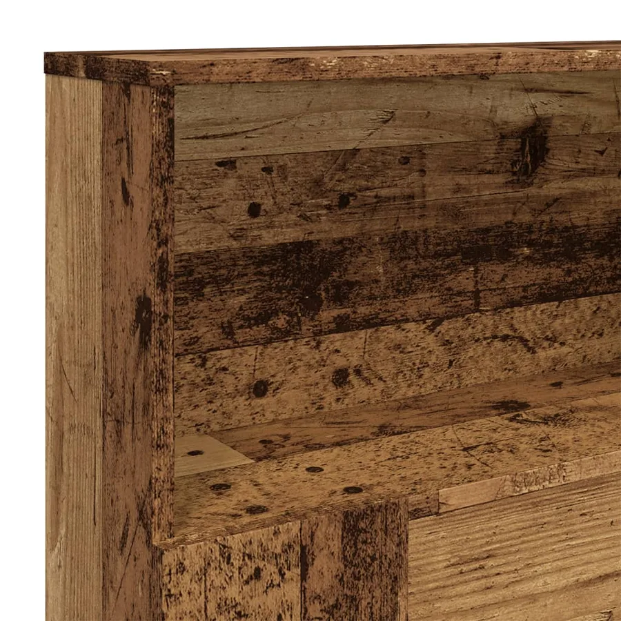 Armoire de tête de lit vieux bois 180x19x103,5 cm - 7