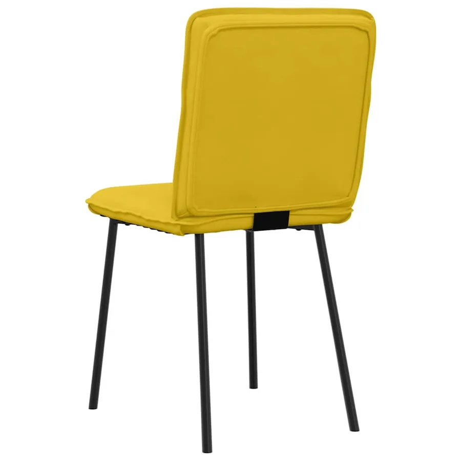 Chaises à manger lot de 2 Jaune Velours - 6