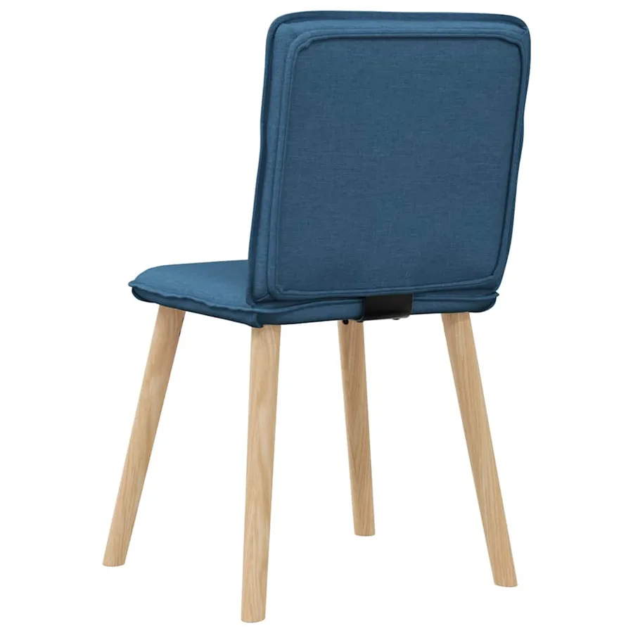 Chaises à manger lot de 6 bleu tissu - 6