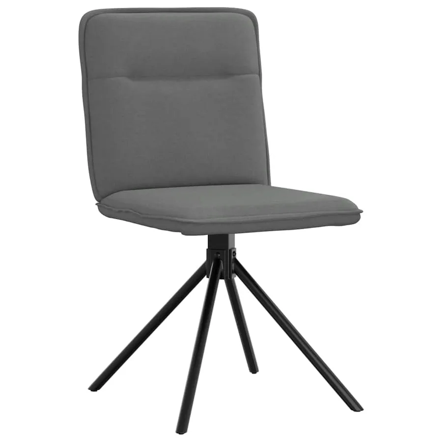 Chaises à manger lot de 6 gris foncé tissu - 3