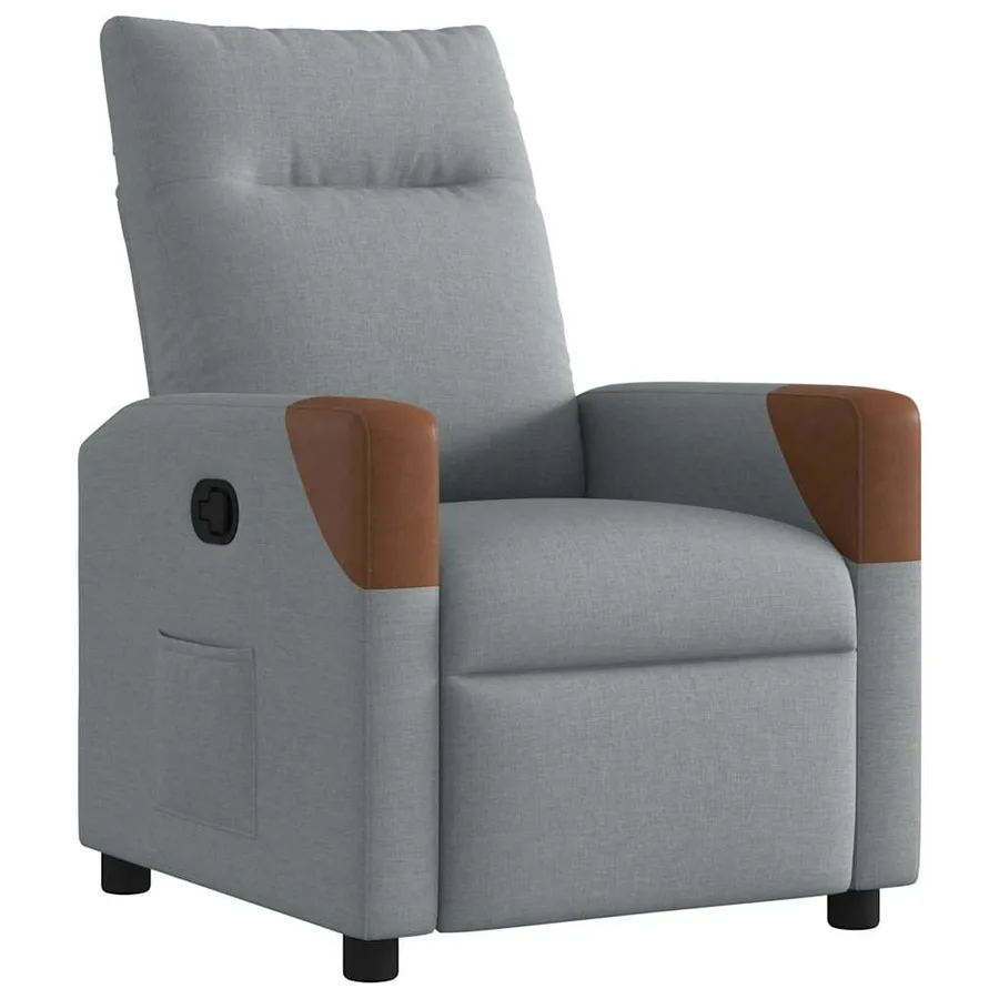 Fauteuil inclinable Gris clair Tissu - 2