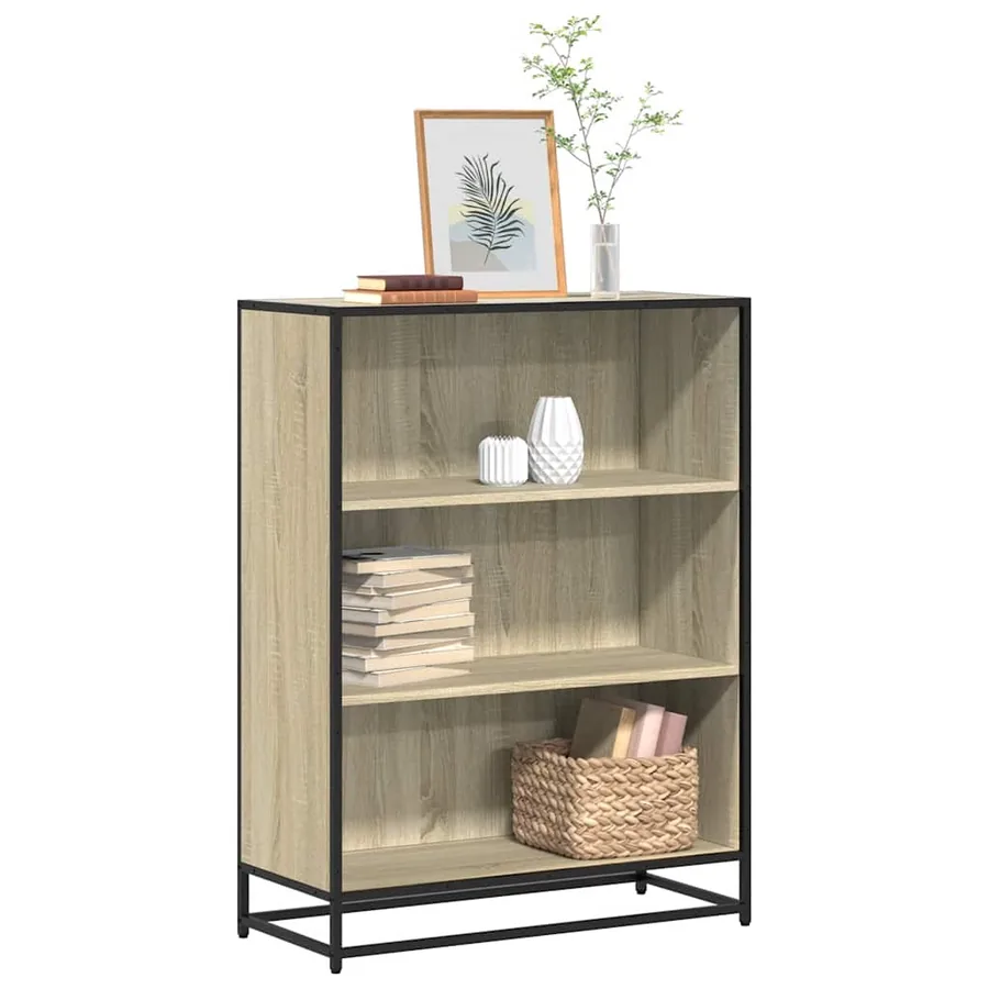 Bibliothèque chêne sonoma 80,5x35x107,5 cm bois d'ingénierie