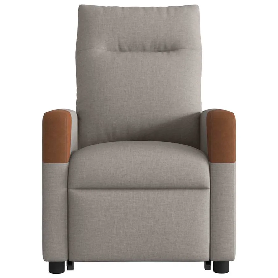 Fauteuil inclinable électrique taupe tissu - 5
