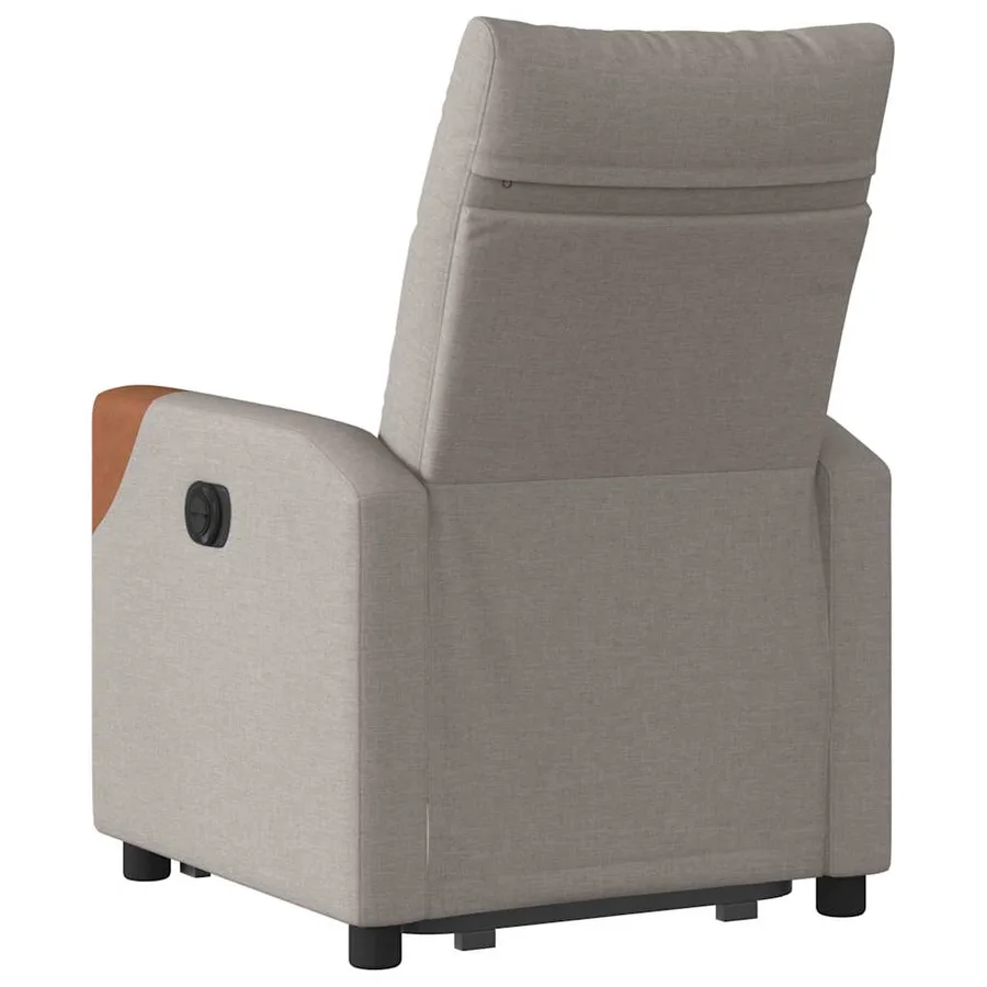Fauteuil inclinable électrique taupe tissu - 7