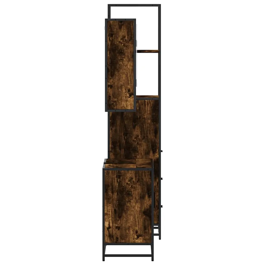 Ensemble de meubles de salle de bain 3 pcs Chêne fumé - 6