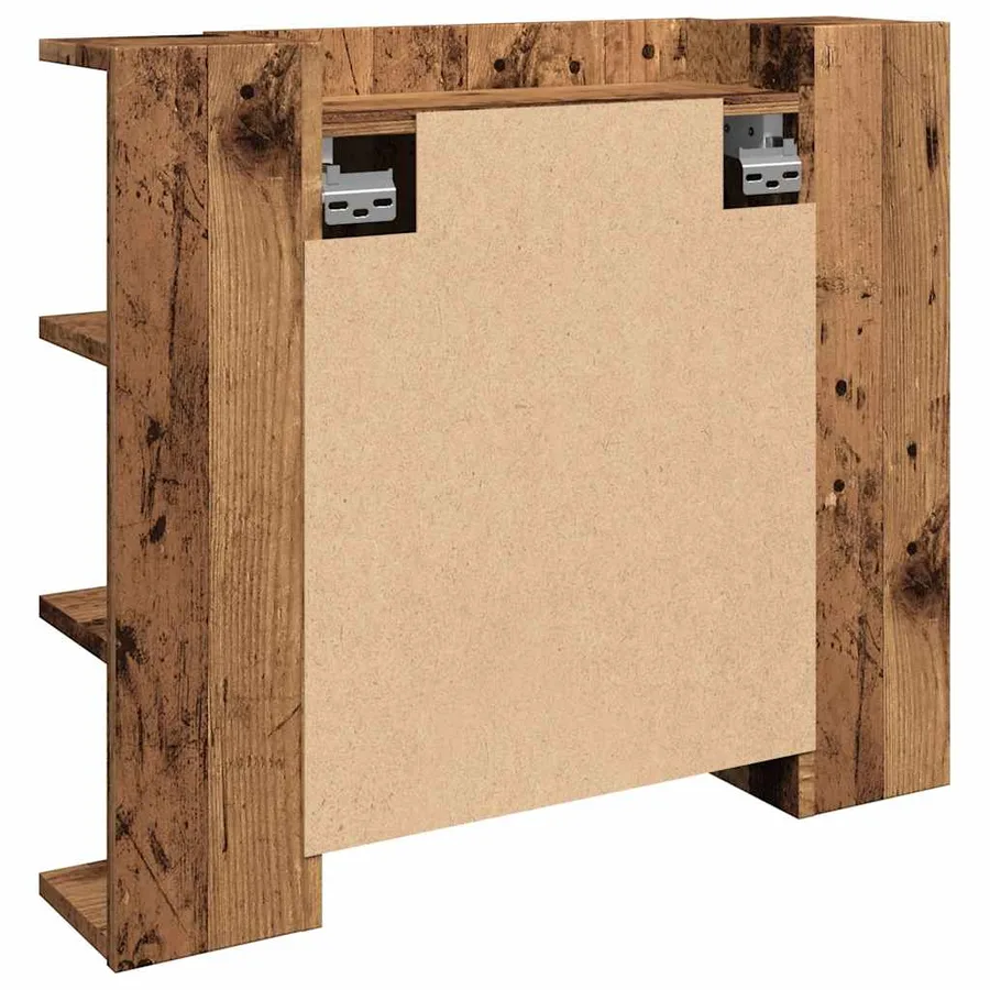 Armoire à miroir avec LED vieux bois 70x16,5x60 cm - 7