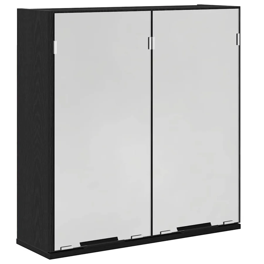 Armoire Miroir Chêne noir 64 x 20 x 67 cm Bois d'ingénierie - 2