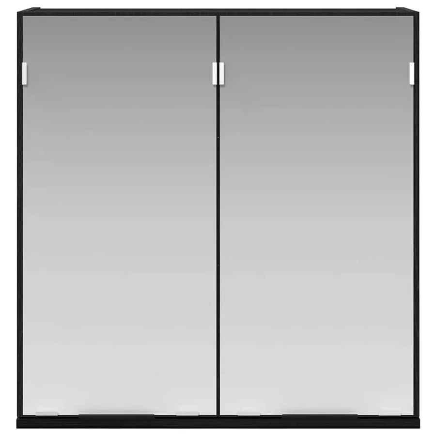 Armoire Miroir Chêne noir 64 x 20 x 67 cm Bois d'ingénierie - 7