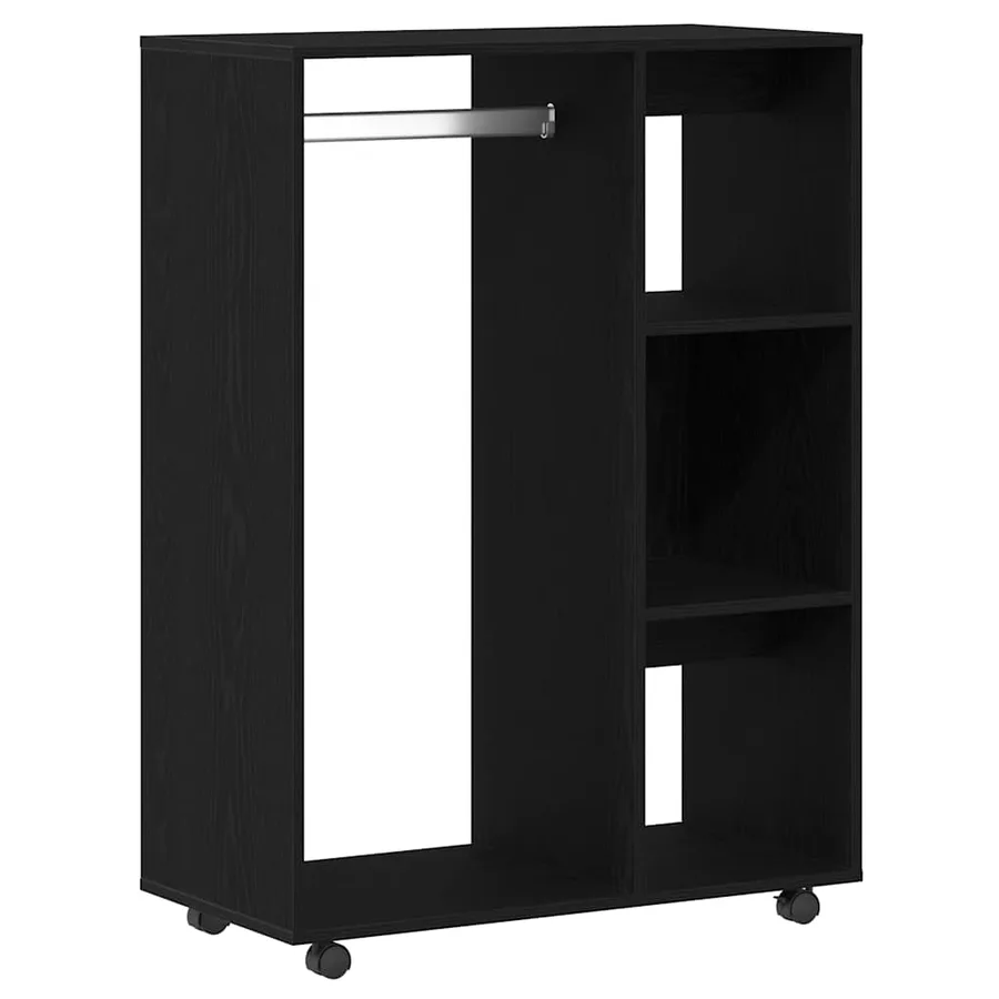 Armoire en chêne noir 80x40x110 cm Bois d'ingénierie - 2