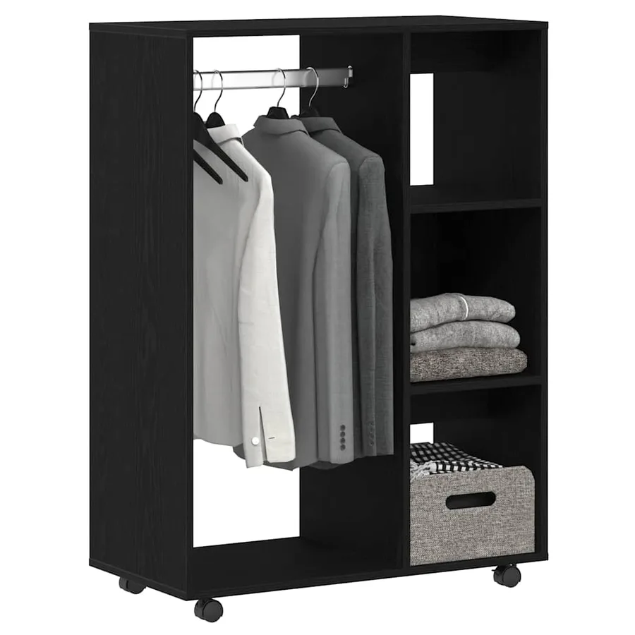 Armoire en chêne noir 80x40x110 cm Bois d'ingénierie - 4