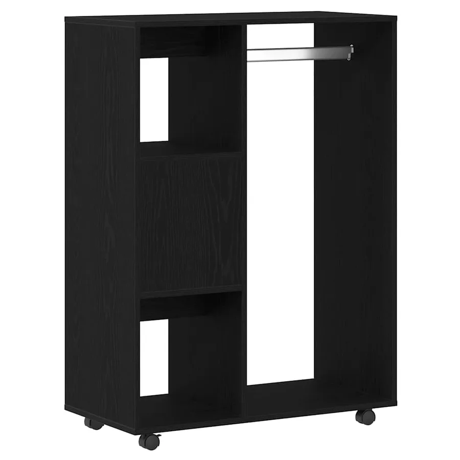 Armoire en chêne noir 80x40x110 cm Bois d'ingénierie - 7