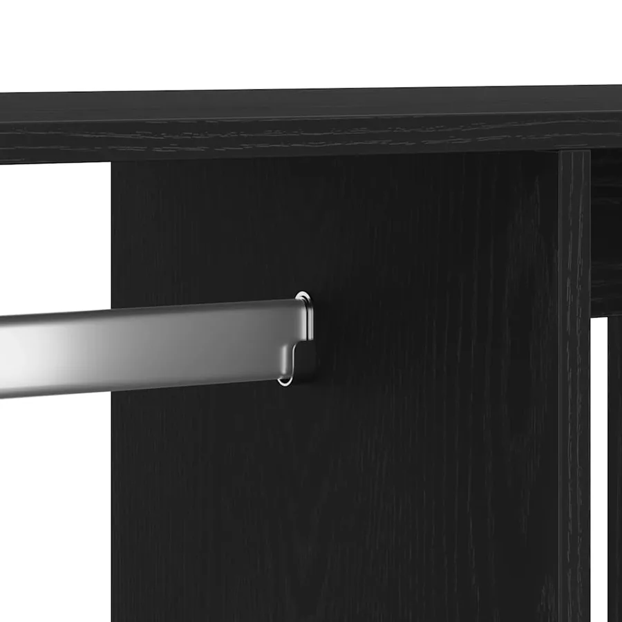 Armoire en chêne noir 80x40x110 cm Bois d'ingénierie - 8