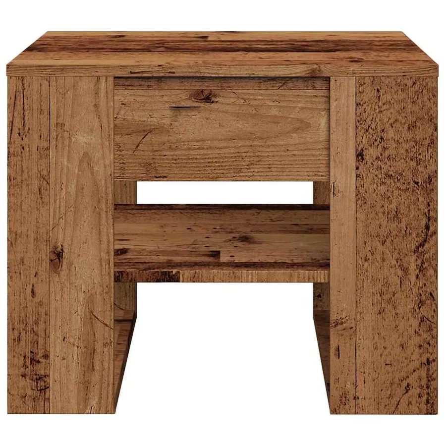 Table basse vieux bois 55,5x55x45 cm bois d'ingénierie - 4