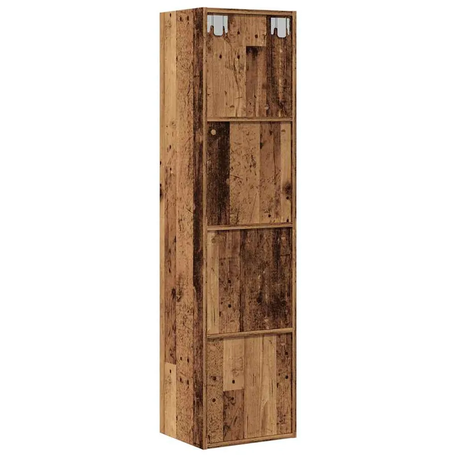 Bibliothèque/Meuble TV vieux bois 36x30x143cm bois d'ingénierie - 6