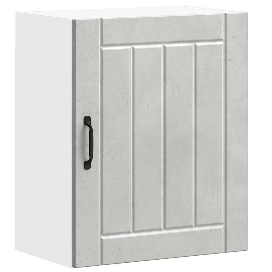 Armoires murales de cuisine 2 pcs Lucca en bois d'ingénierie gris béton - 5