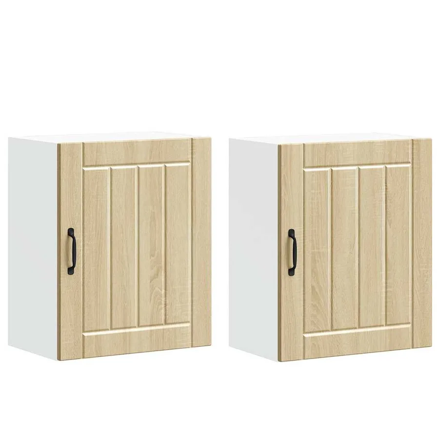 Armoires murales de cuisine 2 pcs Lucca en chêne Sonoma bois d'ingénierie - 2