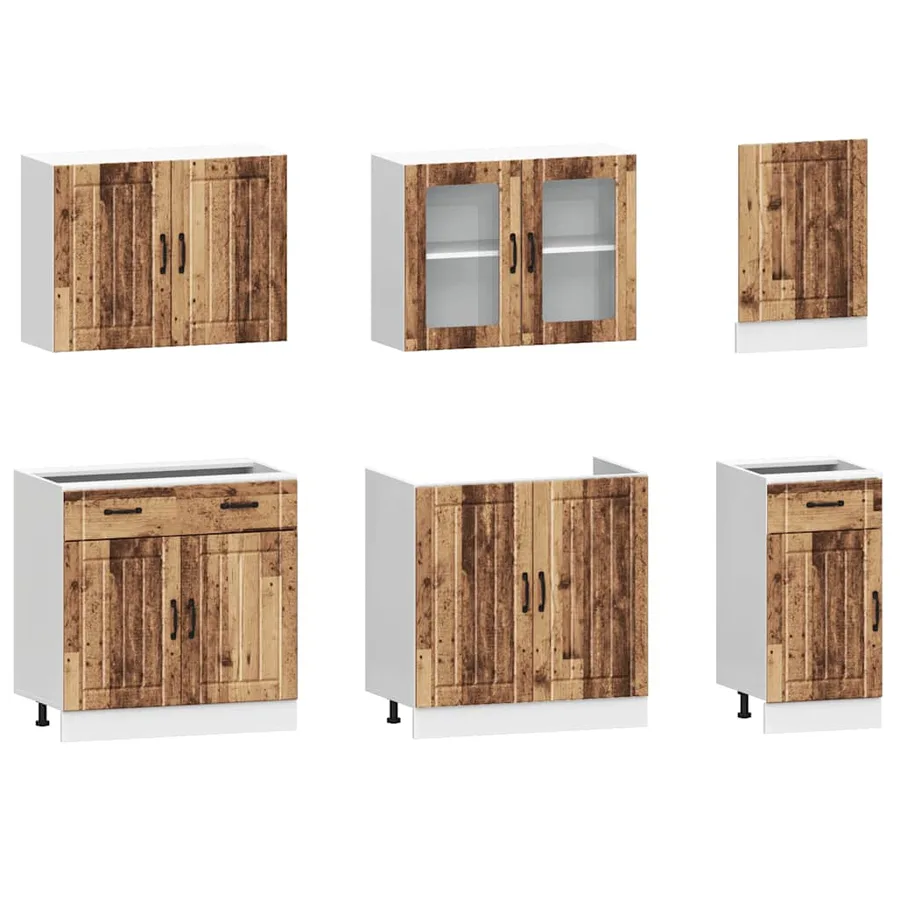 Ensemble d'armoires de cuisine 7 pcs Kalmar bois d'ingénierie - 4