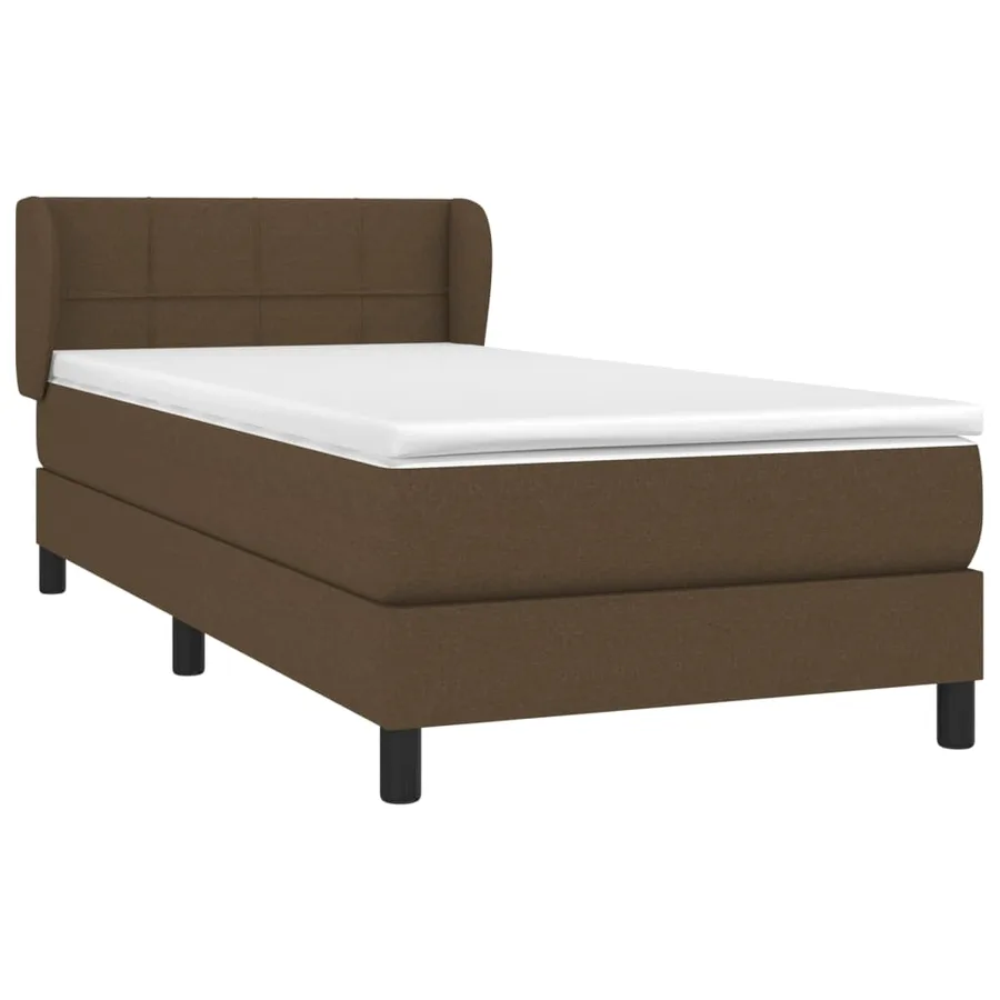 Sommier à lattes de lit avec matelas Marron foncé 90x190 cm - 3