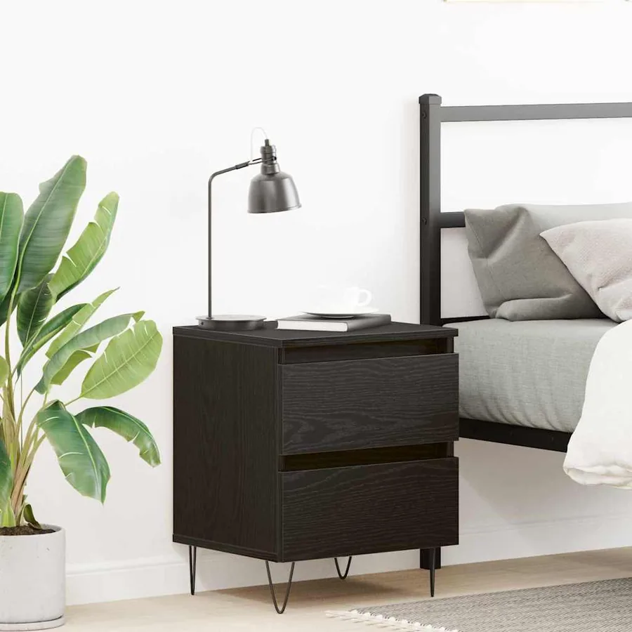 Cabinet de chevet Chêne noir 40 x 35 x 50 cm Bois d'ingénierie