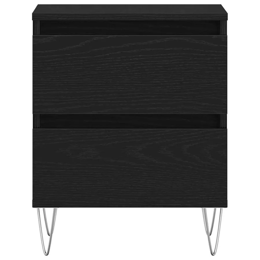 Cabinet de chevet Chêne noir 40 x 35 x 50 cm Bois d'ingénierie - 6