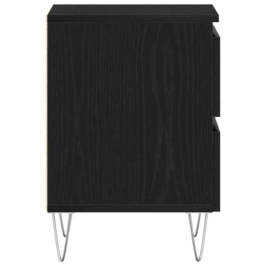 Cabinet de chevet Chêne noir 40 x 35 x 50 cm Bois d'ingénierie - 7