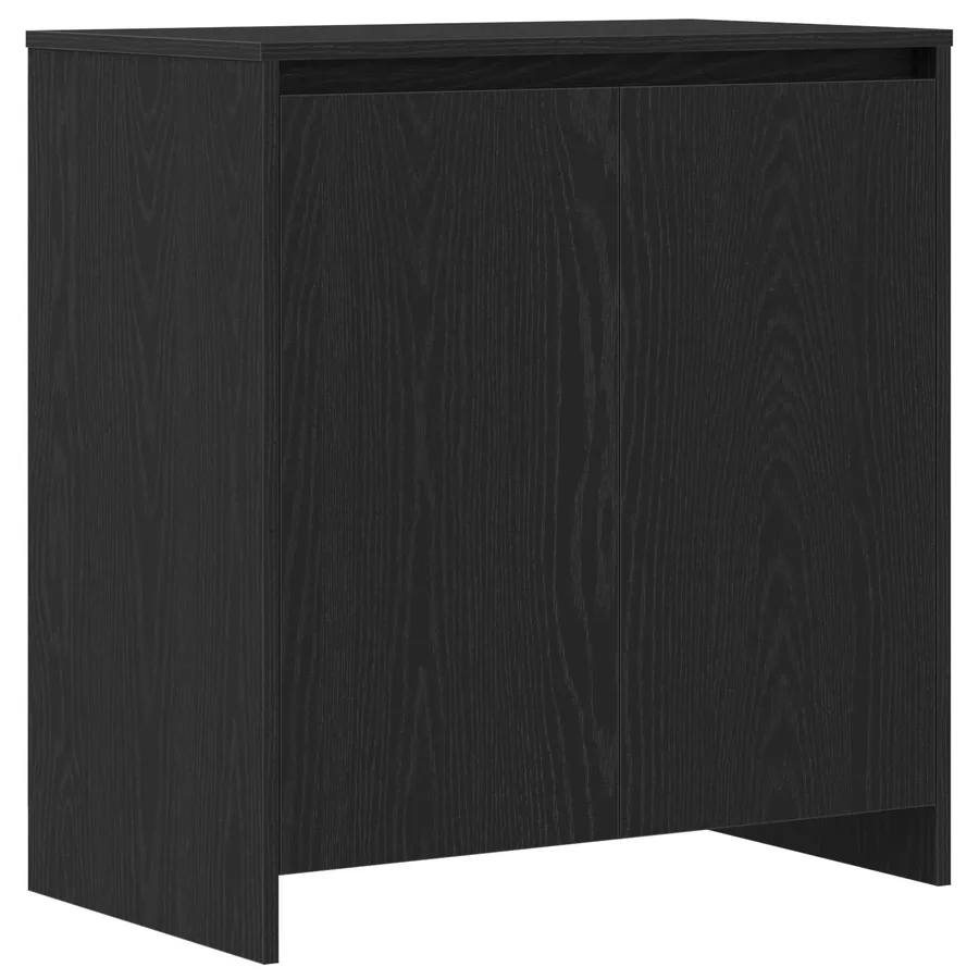 Buffet avec tiroir 3 pcs Noir 70 x 41 x 75 cm Bois d'ingénierie - 3